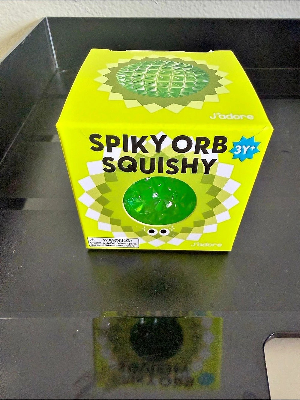 J'adore Spiky Orb Squishy Green & Yellow Squishy Toy NWT - DSG
